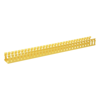 Canaleta Ranurada de PVC / Tipo H con Tapa Abisagrada / 2 in Ancho x 2 in Alto / 6 ft (1.83 m) Largo / Amarillo