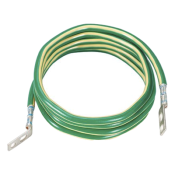 Jumper para Aterrizar Equipos, 6 AWG, con Terminal Doblada a 45 Grados, Para Conexión a Tierra y Terminal Recta Para Equipos, 3.6 m de Largo