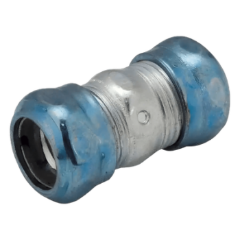 Conector de Compresión Hermético / Acero Galvanizado / Pared Delgada 1 1/4" / 1.89" x 3.307" (48 x 83.99 mm) / Ambientes Húmedos