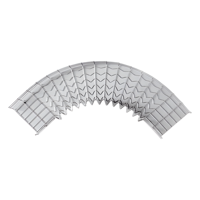 Curva Pre-Fabricada Horizontal / 90° / 66 mm Peralte / 200 mm Ancho / Electro Zinc 15-20 micras