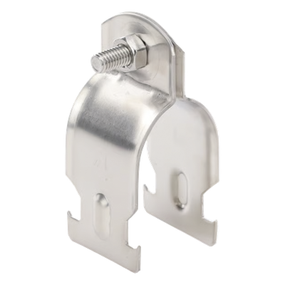 Abrazadera Tipo Strut / Acero Inoxidable 304 / Tubo 33.5 mm / Incluye Tornillo M6 / ISO 9001:2015