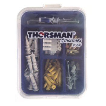 Kit de Fijación para Yeso y Tabique Hueco / 91 Piezas / Carga 5-30 kg (11.02-66.14 lb) / Temperatura -50°C a 80°C (-58°F a 176°F) / Interiores
