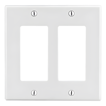 Tapa para Caja Multigang / Contacto Doble / Decorador / Policarbonato / 4.63 x 4.69 x 0.25 in / Blanco