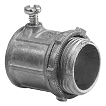 Conector para Tubo Pared Delgada / 2 Tornillos Opresores 1/4" / 64 x 66 mm / Acero Galvanizado