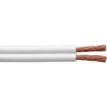 Cable Flexible SPT / 2 x 16 AWG / 300V 60°C / 100 m (328.08 ft) / PVC Autoextinguible / NOM-001-SEDE / Blanco
