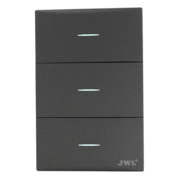 Placa de Interruptores / 3 Sencillos / 10 A / 127 V / 60 Hz / Policarbonato