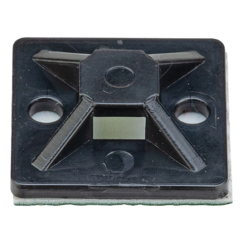 Montaje-Sujetador Adhesivo STRONGHOLD de 4 Vías de 3/4" x 3/4" x 1/4", Color Negro,  Nylon 6.6 Retardante de Llamas V-2, Paquete de 100pz