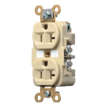 Contacto Dúplex Industrial / 20 A / 125 V / 2 Polos 3 Hilos / NEMA 5-20R / Grado Industrial / Interior Seco