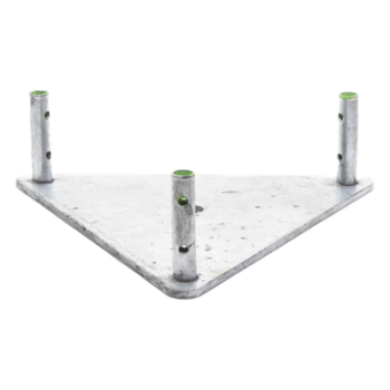 Base para Torre / Placa de Acero 1/4' / Niple 3/4' Galvanizado / Concreto Estructurado / Compatible TZ30