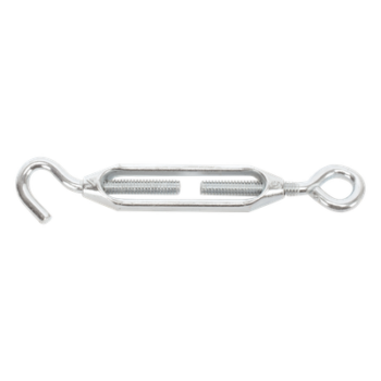 Tensor de Cable / Ojo-Gancho / 1/4 in / Carga 150 kg / Carrera 2-1/8 in / Aleación de Zinc / Galvanizado en Caliente