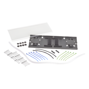 Charola de Empalme para Fibra Óptica / 24 Empalmes de Fusión o Mecánicos / 144 Empalmes Ribbon / 4.4 x 10.1 x 0.37 pulgadas
