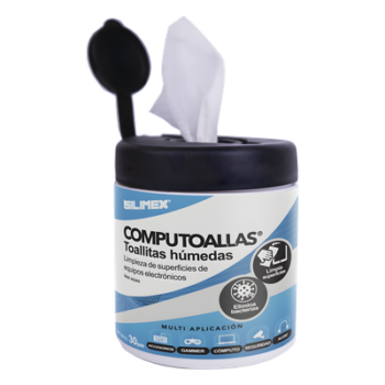 Toallas húmedas antibacteriales, para limpieza de gabinetes, equipos de cómputo, audio, vídeo y telefonía, 30 piezas