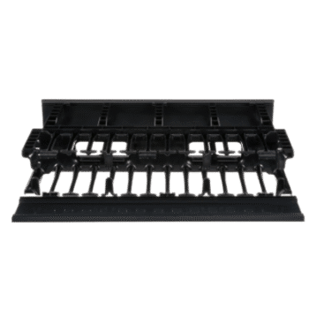 Organizador de Cables Horizontal / Alta Densidad / Doble Frontal y Posterior / Rack 19in / 2UR / 48.3 cm (19in)