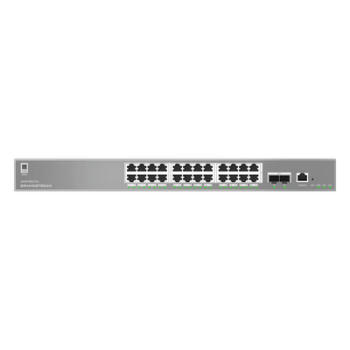Switch Empresarial Administrable / Capa 2++ / 24 Puertos Gigabit / 2 SFP+ / 88 Gbps / VLAN 4K / QoS Avanzado / GDMS Cloud