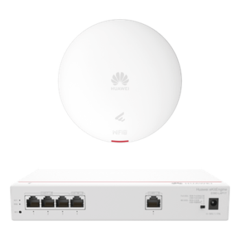 Kit Router Multi-Servicio y Punto de Acceso Wi-Fi 6 / 1.775 Gbps / 4 Puertos LAN PoE 50W / MU-MIMO 2x2 / Smart Antenna / Instalación Techo y Pared