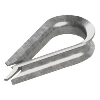 Guardacabo para Cable de Acero / 3/8" (9.5 mm) / Resistencia 4900 kg / Galvanizado por Inmersión / Diseño Ovalado