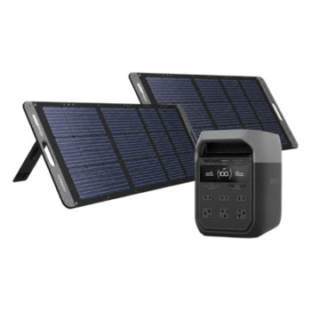 Kit de Energía Portátil / Batería LiFePO4 1024 Wh / Salida AC 1800W / Panel Solar 200W / Tecnología X-Boost 2600W / UPS Ultrarrápido