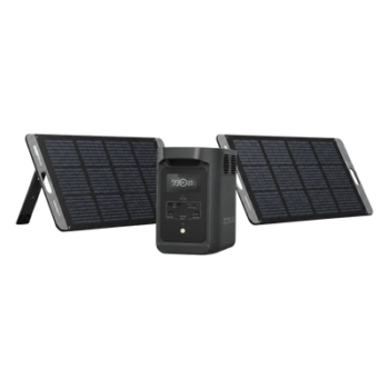 Kit de Energía Portátil / 980 Wh / Salida AC 500 W (X-Boost 650 W) / Panel Solar 200 W / Batería LiFePO4 / UPS Inteligente