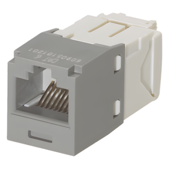 Módulo Jack RJ45 / Cat 6 / 8P8C / Terminación TG Sin Impacto / 2500 Ciclos / Gris