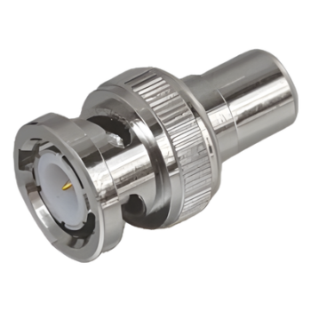 Adaptador en Línea / 75 Ohm / BNC Macho a RCA Hembra / 13.9 mm x 27 mm / 0.55 in x 1.06 in