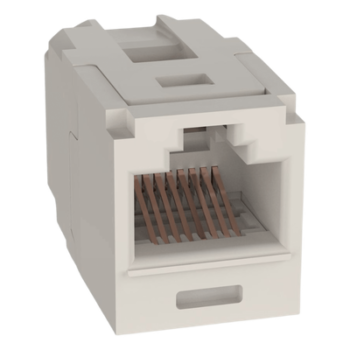Módulo Acoplador / Cat 6 / RJ45 a RJ45 / Mini-Com / 50 μin Oro / -10°C a 65°C / 2500 Ciclos / Blanco Mate