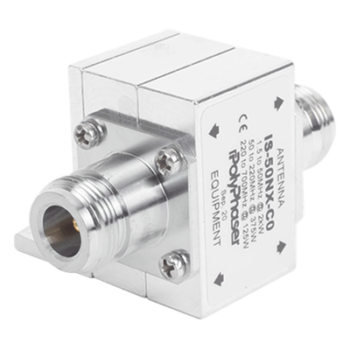 Protector Coaxial RF / 1.5-700 MHz / 50 Ω / 2 kW / Conectores N Hembra / Ceja Lateral / Flange