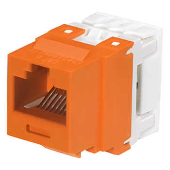 Conector Jack Keystone / Cat 6 / 8P8C / Terminación 110 / Naranja