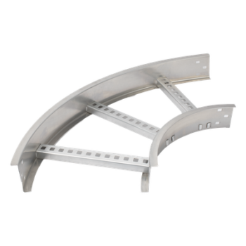 Curva Horizontal de Aluminio de 90° Perfil Z / Peralte 3 1/4" / Ancho 12" / Radio 8" / Incluye Tornillería (CHC90EZ314R8X12AK)