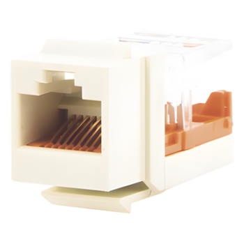 Jack Keystone / Cat 5e / 8P8C / Leadframe / T568A-B / Sin Blindaje / Blanco Mate