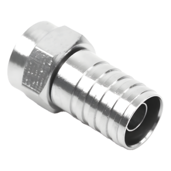 Conector F Macho / Doble Blindaje Plegable / RG-59 / Bronce Niquelado / Contacto Oro / 1.64 ft Equivalente