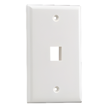 Placa de Pared Vertical / 1 Puerto Keystone / ABS / 69.8 x 114.3 mm (2.75 x 4.5 in) / Marfil