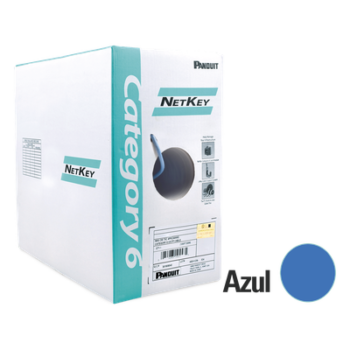 Bobina de Cable UTP / Categoría 6 / 24 AWG / 305 m (1000 ft) / 250 MHz / 1000 Mbps / PVC CM / 4 Pares