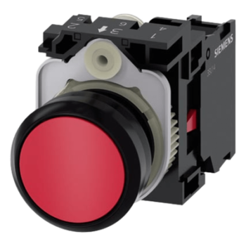 Pulsador Industrial / 22 mm / IP69K / Contacto NC / 10 A / 6 kV / -25°C a +70°C