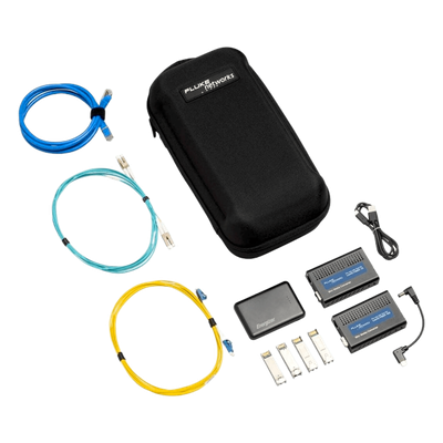 Kit de Prueba de Fibra Óptica / 1 Gb/s y 10 Gb/s / Diagnóstico de Switch y Ping / Detector de Luz y Polaridad / Compatible con LinkIQ
