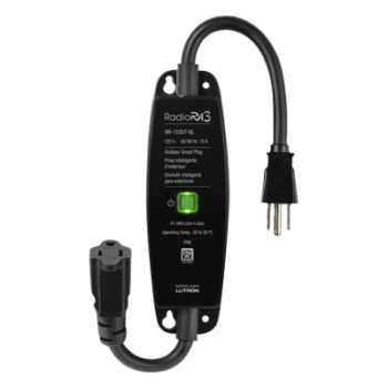 Interruptor de Enchufe para Exteriores / Control On/Off / IP66 / 15 A Iluminación / 1/2 HP Motores / RadioRA 3