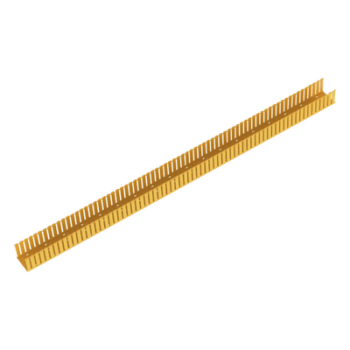 Canaleta Ranurada para Fibra Óptica / 4 in Ancho x 4 in Alto / 1828.8 mm Largo / PVC Rígido / Color Amarillo / UL 2024a