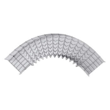 Curva Pre-Fabricada Horizontal / 90° / 54 mm Peralte / 50 mm Ancho / Electro Zinc 15-20 micras
