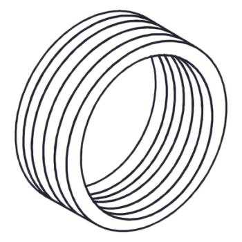 Reducción Bushing / Aluminio / 1 1/2" a 1" / Recubrimiento Uretano Púrpura 2 mil / Conduit Rígido e IMC / Clase I, II y III