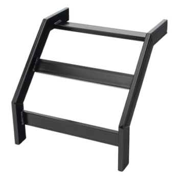 Curva Vertical Exterior 90° / Escalera Tubular 1.5" de Peralte x 12" de Ancho / Acero al Carbono con Recubrimiento Epóxico / Radio de Curvatura 12' (3.66 m) / Incluye Coples y Tornillería