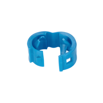 Clips de Identificación para Patch Cords / 25 Piezas / Diámetro 4.7 a 7.8 mm / Color Azul / Fijación a Presión / Polipropileno RoHS