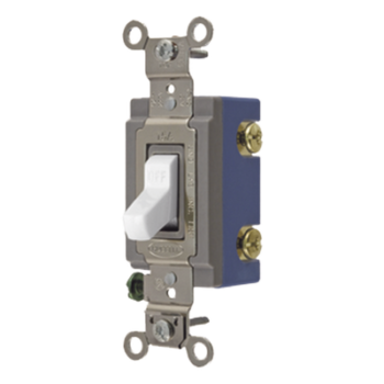 Interruptor de Palanca Industrial / 15 A / 120-277 V CA / Unipolar / Extra Pesado / Terminales Lateral y Posterior