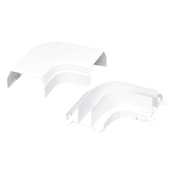 Curva de Radio Controlada / Canaleta T45 / PVC Rígido / UL94V-0 / 0 a 50°C / Blanco Mate