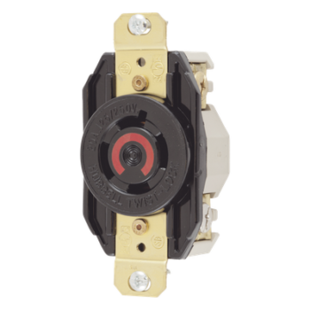 Receptáculo Industrial con Bloqueo de Media Vuelta / 20 A / 125/250 V CA / 3 Polos 4 Hilos / NEMA L14-20R / IP20