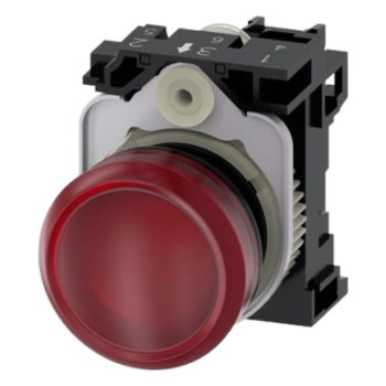 Lámpara de Señalización LED / 22 mm / Roja / 24V AC/DC / IP69K / 450-1120 mcd