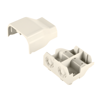 Conector de Tubería a Canaleta / Salidas 1/2", 3/4", 1" y 1 1/4" / PVC Rígido / UL94V-0 / TIA/EIA / Color Blanco Mate