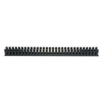 Canaleta Ranurada de PVC / Base Tipo H / 2.17 in Ancho / 1.92 in Alto / 6 ft Largo / Sin Tapa / Negro