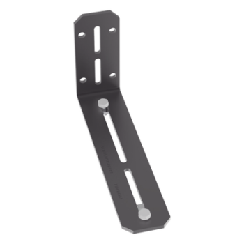 Soporte en L / Montaje Pared o Gabinete / Canaletas 6x4 y 4x4 / Acero Negro / 8.88 x 2 pulgadas