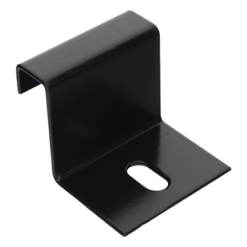 Grapa de Fijación para Escalera Tubular / 1.5" de Peralte / 12" de Ancho / Acero al Carbón / Pintura Epóxica Negra