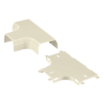 Accesorio en T para Canaleta / PVC Rígido / UL94V-0 / 0 a 50°C / Bajo Voltaje / Blanco