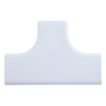 Accesorio en T para Canaleta / 180° / ABS Resistente a Impactos / UL94V-0 FT4 / 0 a 50°C / Instalación Adhesiva Sin Herramienta / Blanco